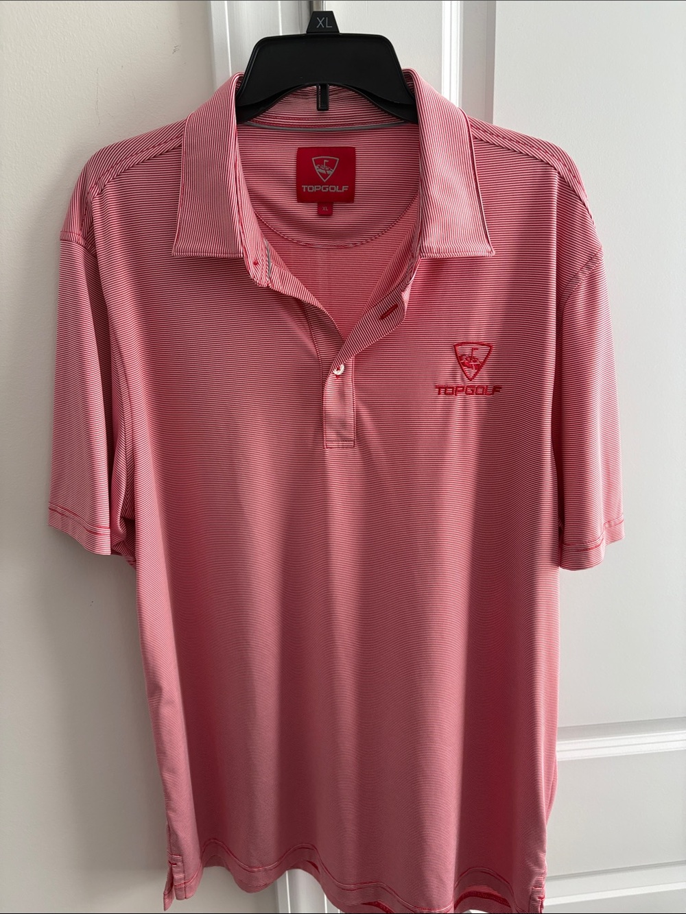 TopGolf Men's Pink Performance Polo